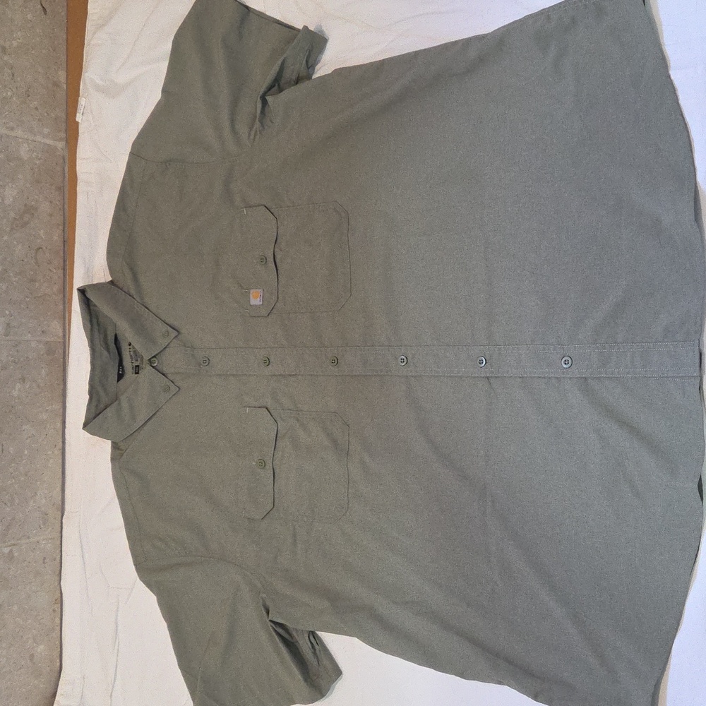 Carhartt Olive Button Down Casual Shirt
